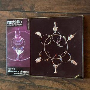 Martini Glass Markers-Stem Baubles, Stemware Charms, Identifiers, Champagne Wine